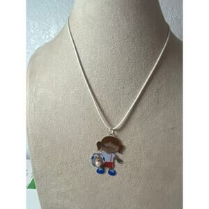 Vantel Pearls Soccer Pendant Necklace with Real Pearl